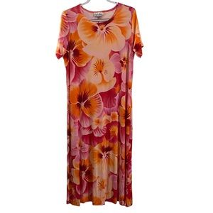 Carolyn Strauss Collection Maxi Floral Dress L